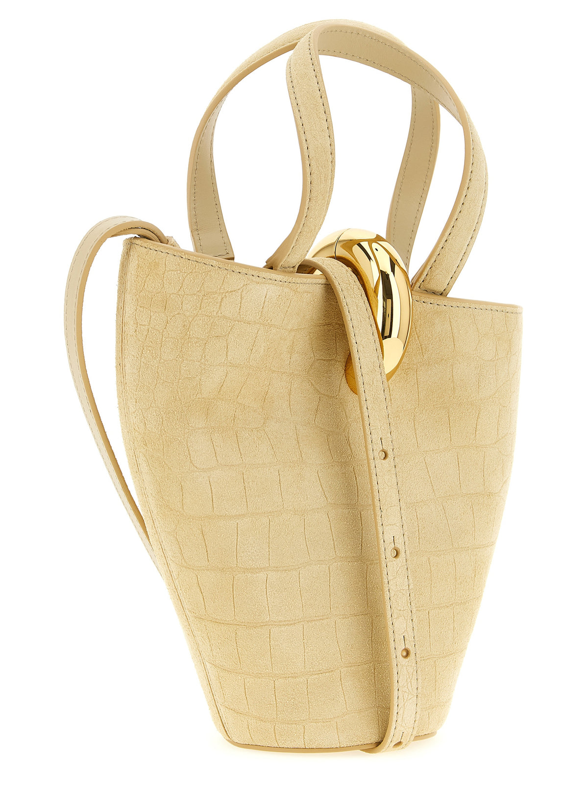 Jacquemus Le Petit Bambola Beige Calfskin Handbag