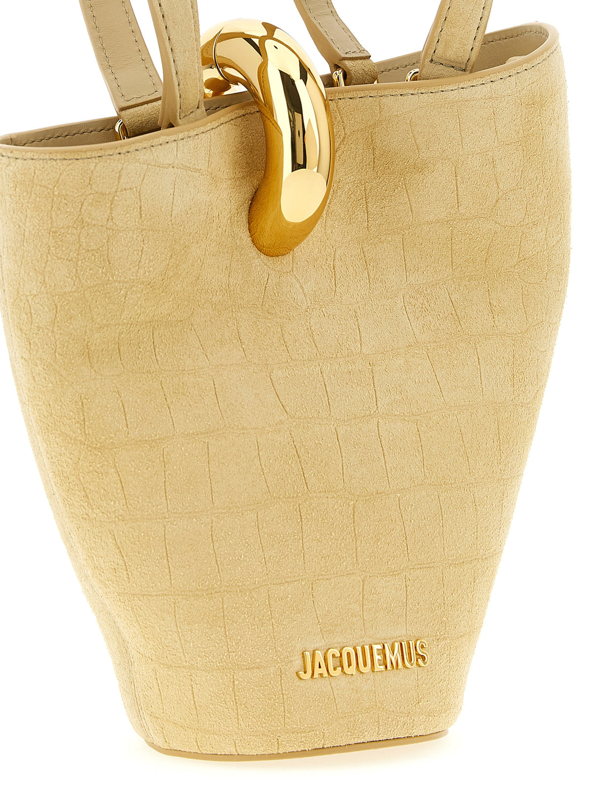 Jacquemus Le Petit Bambola Beige Calfskin Handbag