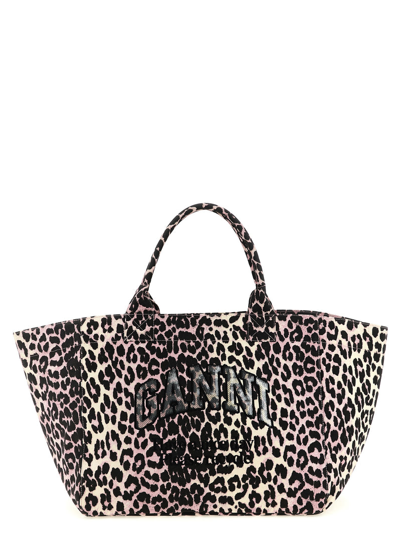 Sac cabas Ganni en coton recyclé multicolore