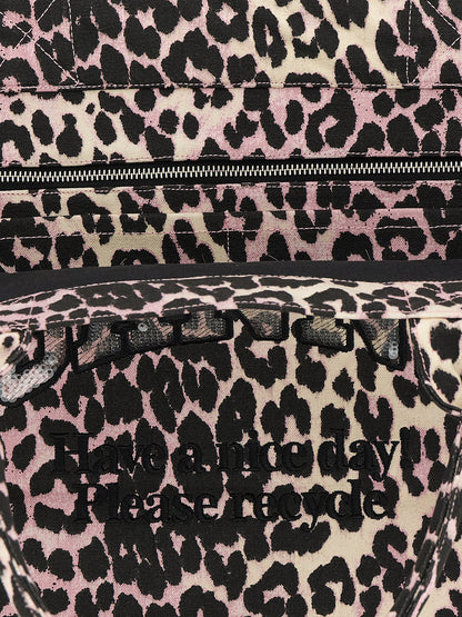 Ganni Multicolor Recycled Cotton Tote Bag