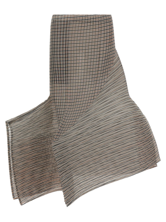 Mini-jupe Issey Miyake en polyester marron