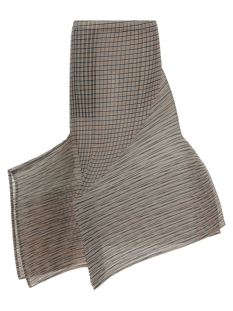 Mini-jupe Issey Miyake en polyester marron