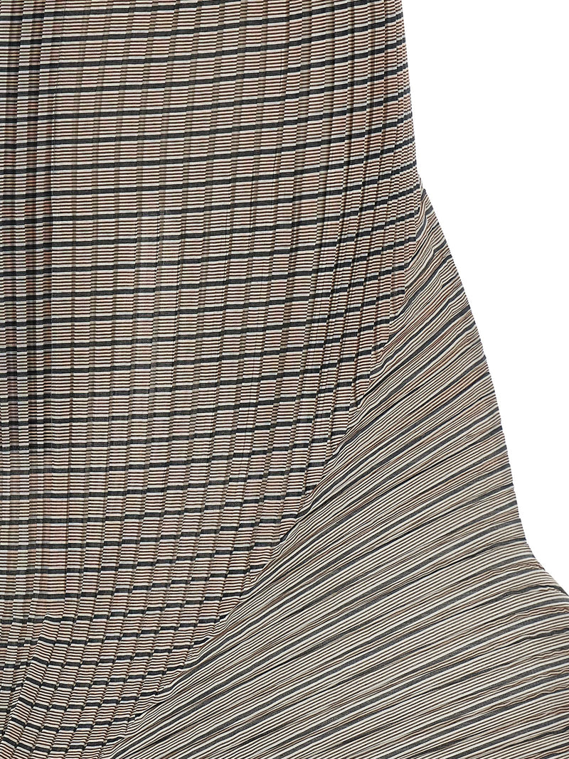 Mini-jupe Issey Miyake en polyester marron
