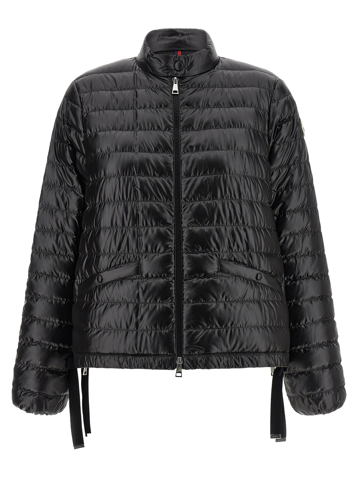 Veste longue Moncler en polyamide noir