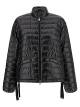 Veste longue Moncler en polyamide noir