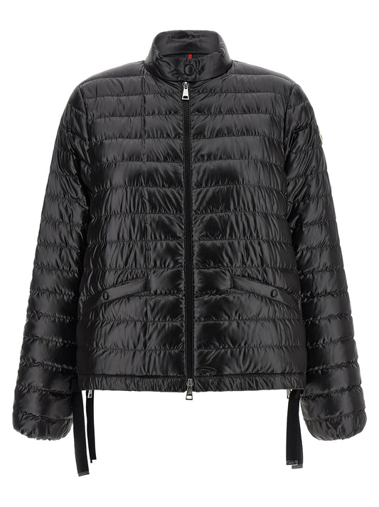 Veste longue Moncler en polyamide noir