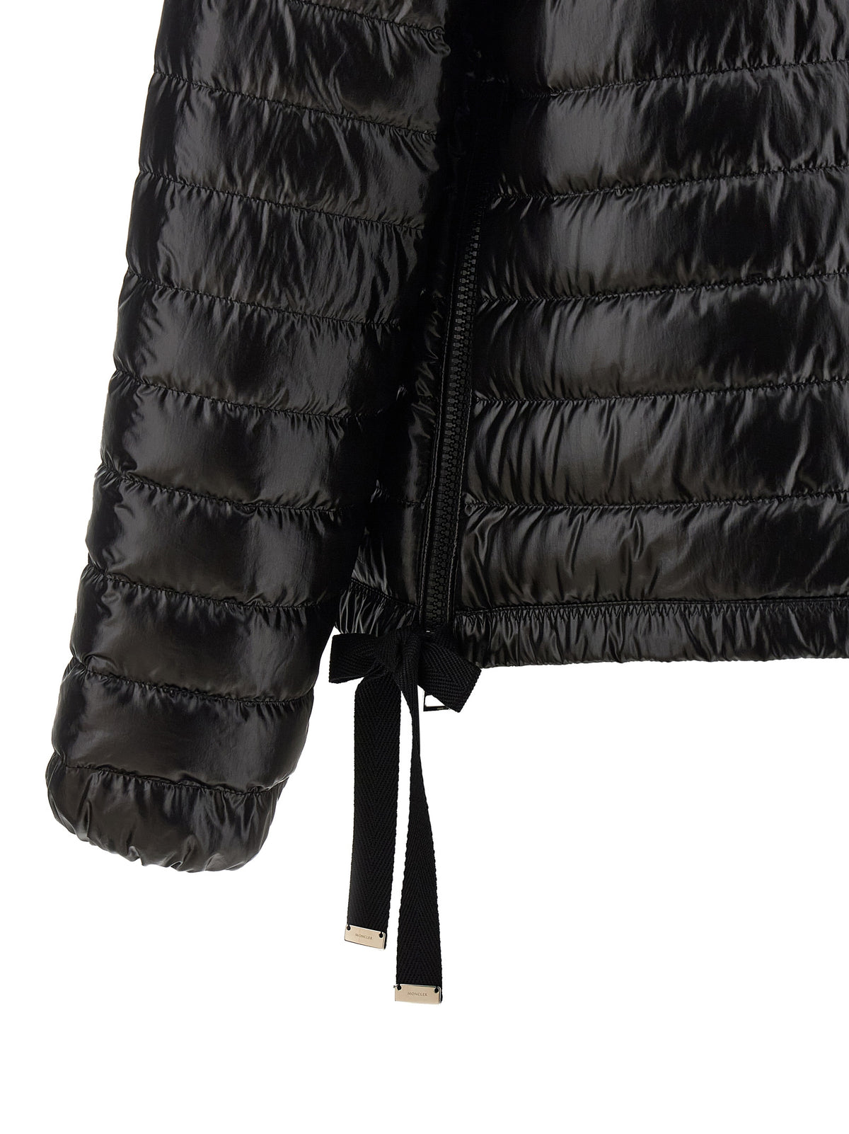 Veste longue Moncler en polyamide noir