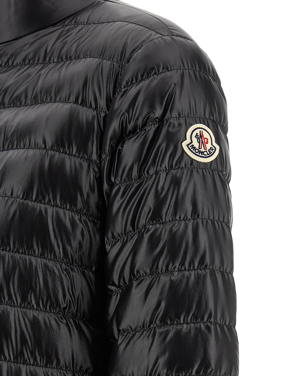 Veste longue Moncler en polyamide noir