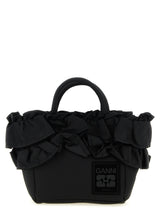 Sac à main en nylon noir Ganni