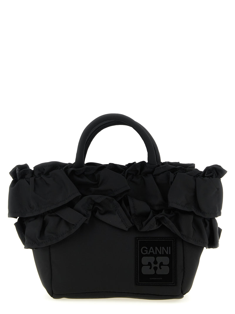 Ganni Black Nylon Handbag