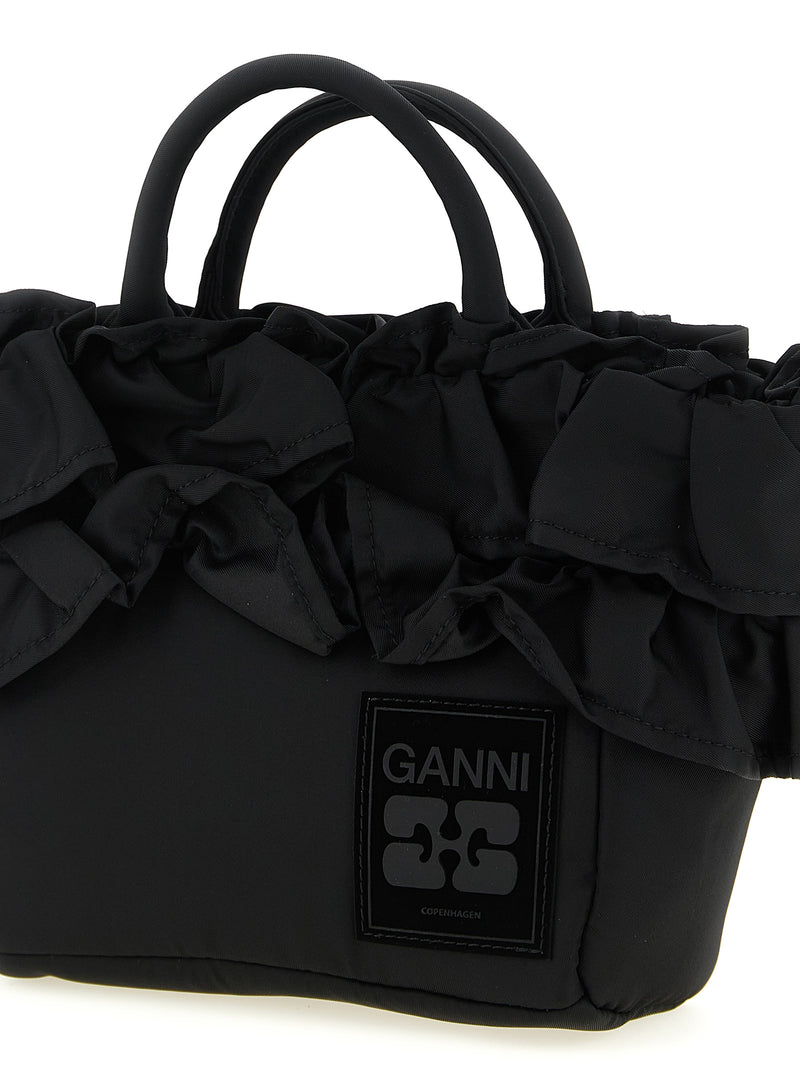 Ganni Black Nylon Handbag