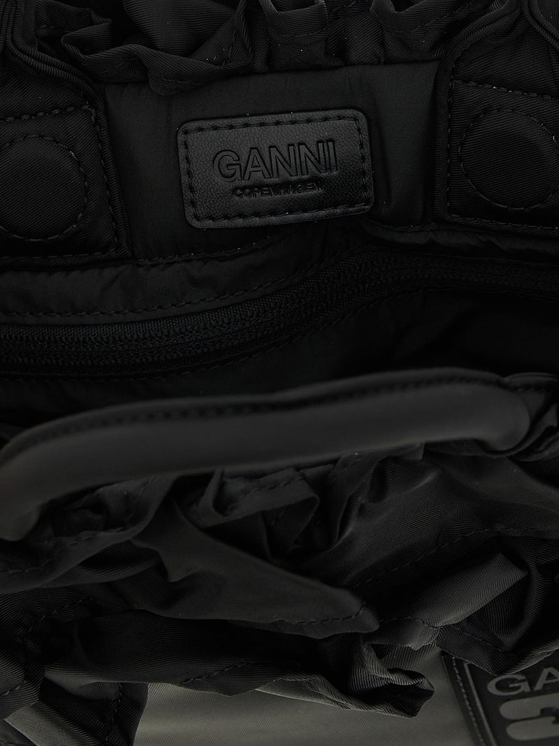 Ganni Black Nylon Handbag