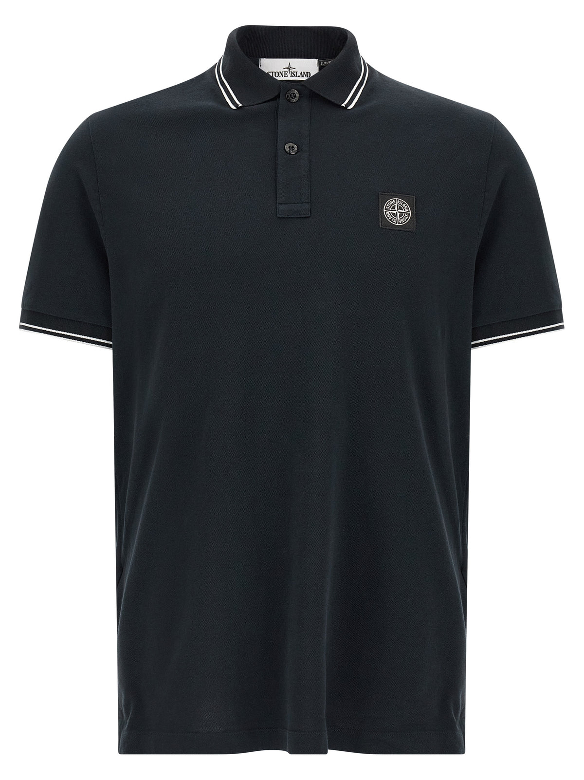 Polo en coton bleu Stone Island