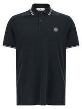 Polo en coton bleu Stone Island