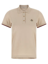 Polo Moncler beige en coton