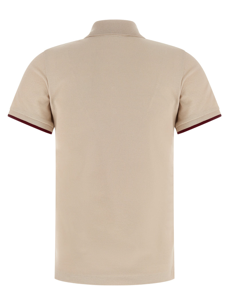 Moncler Beige Cotton Polo Shirt