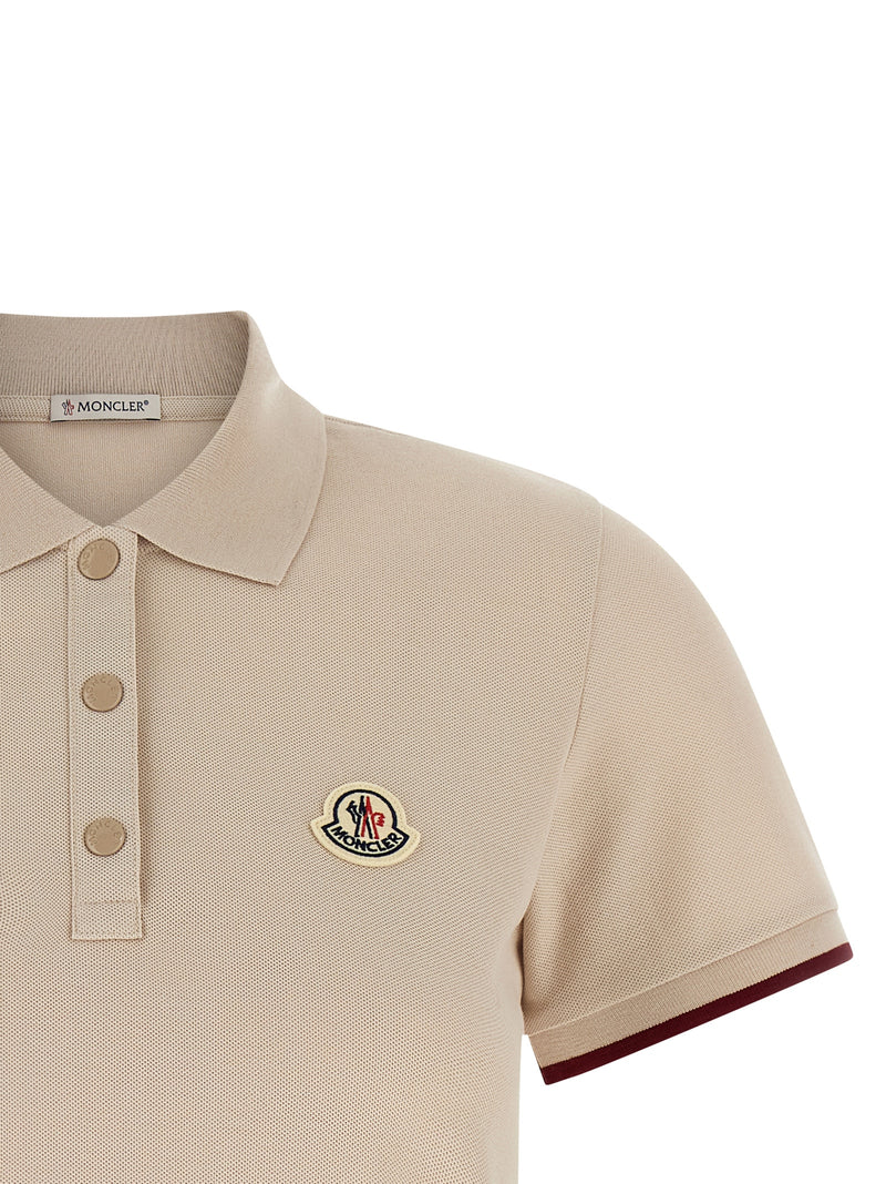 Moncler Beige Cotton Polo Shirt