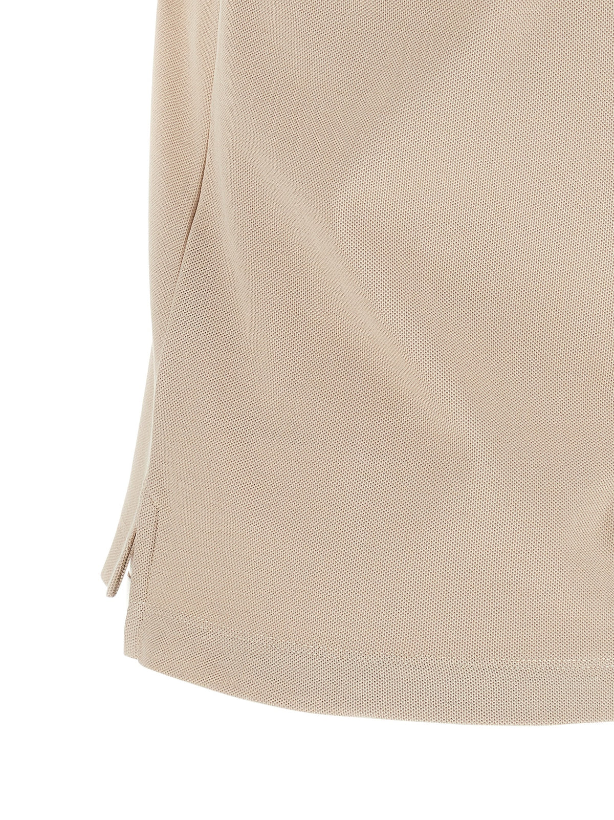 Polo Moncler beige en coton