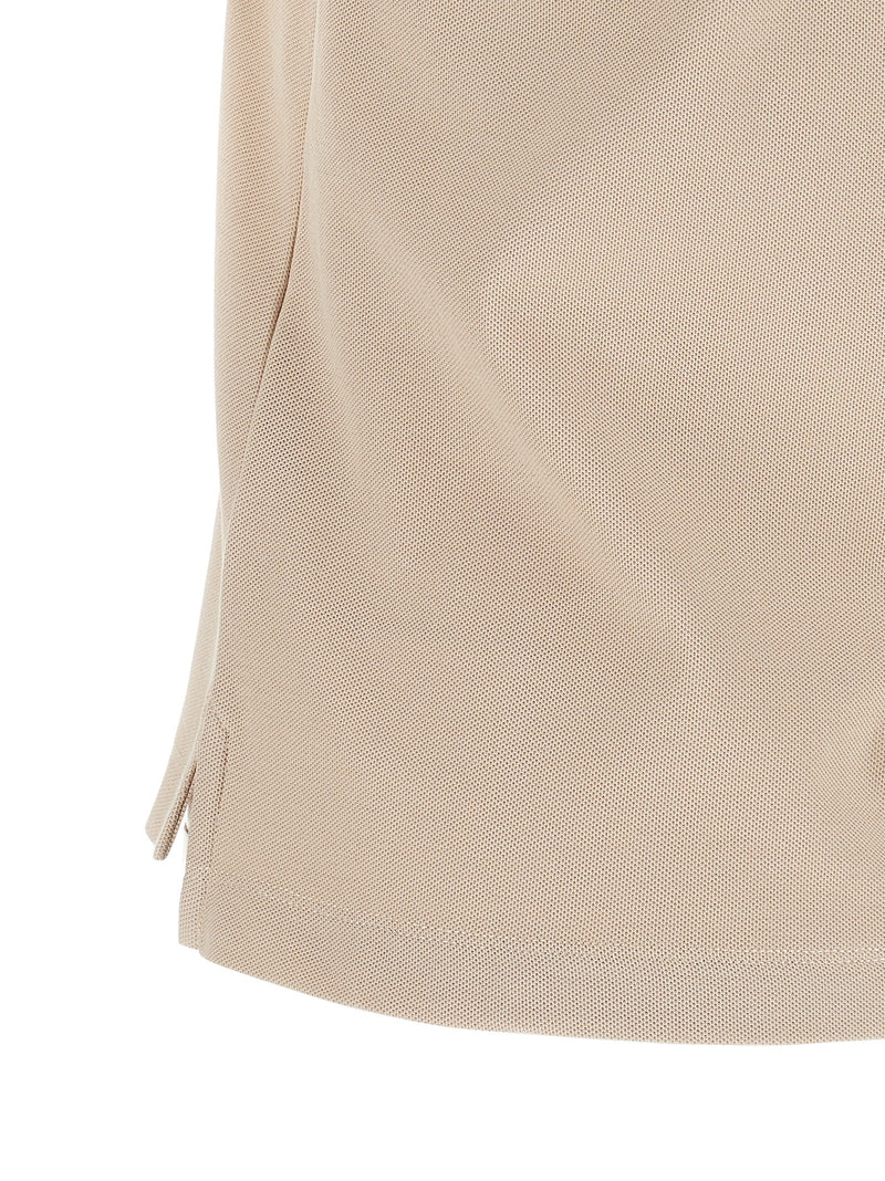 Moncler Beige Cotton Polo Shirt