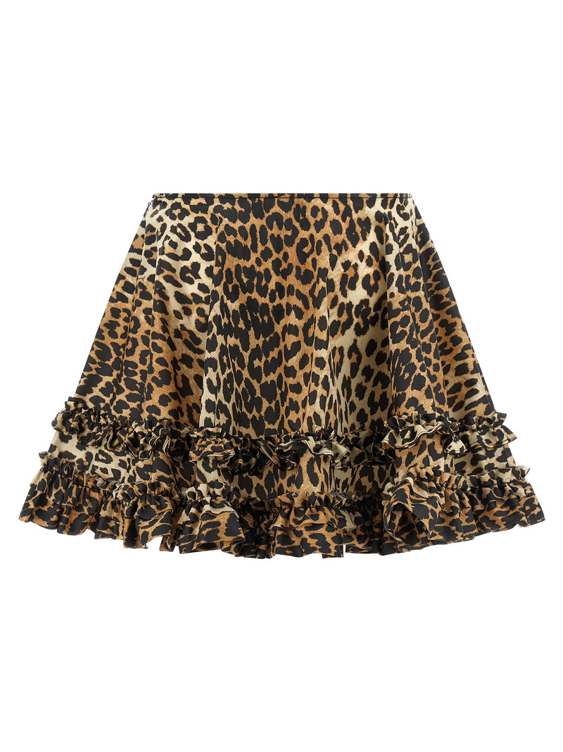 Ganni Brown Recycled Polyamide Long Skirt