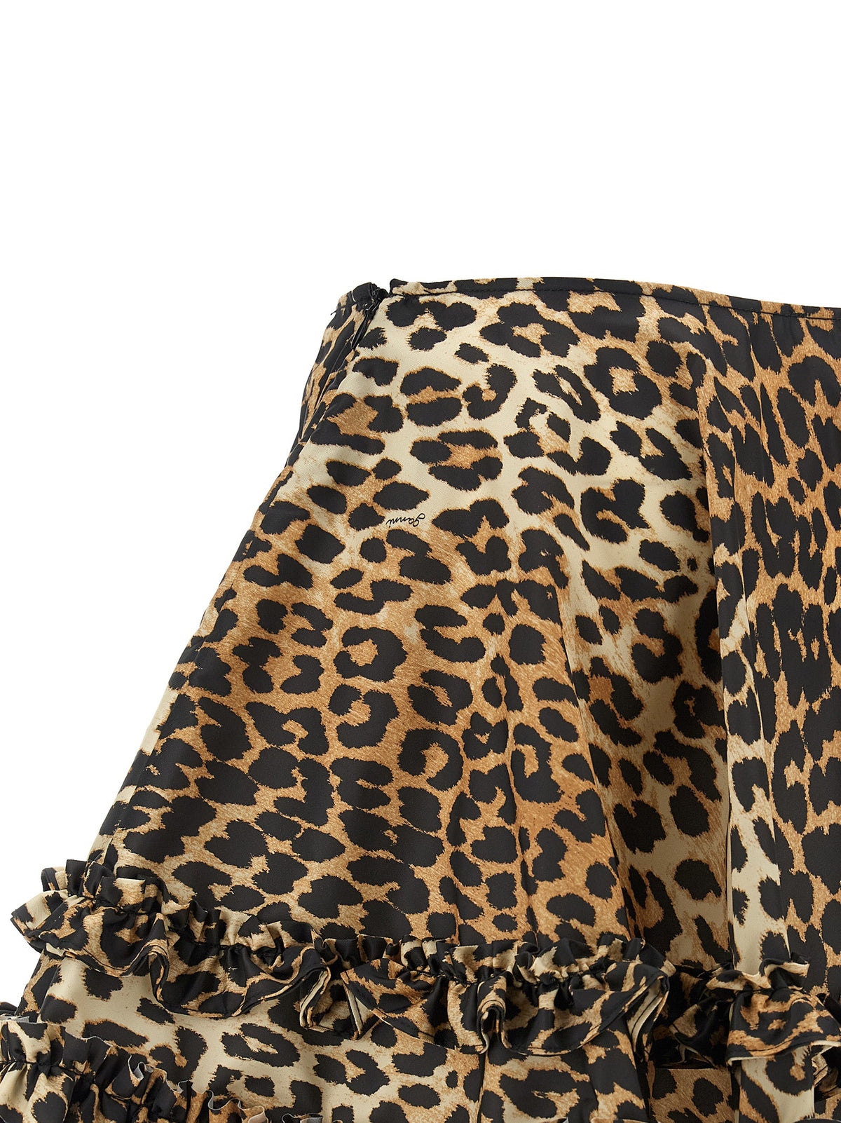 Jupe longue Ganni marron en polyamide recyclé