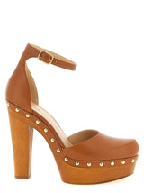 Escarpins Chloé en cuir d'agneau marron à talons hauts