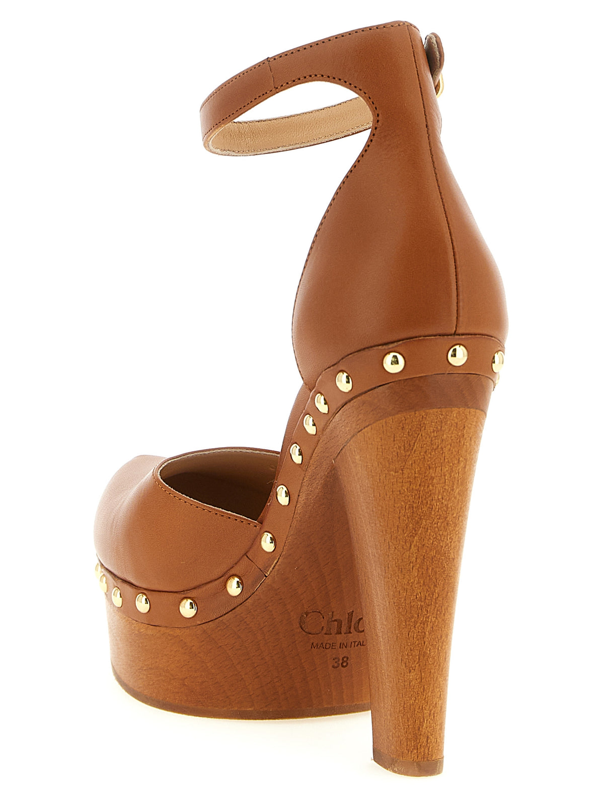 Escarpins Chloé en cuir d'agneau marron à talons hauts