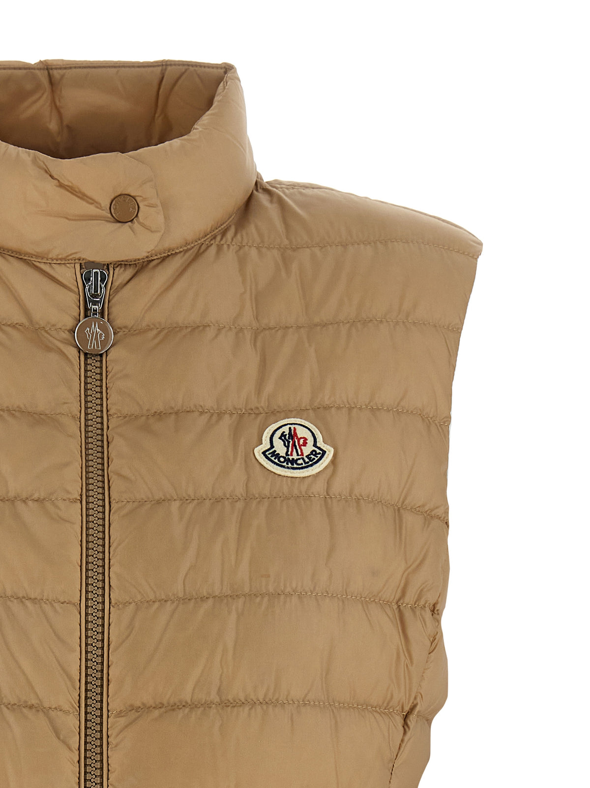 Moncler Doudoune sans manches en polyamide beige
