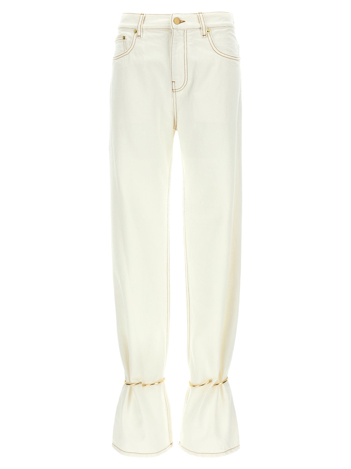 Darkpark Marion White Cotton Straight-Leg Jeans