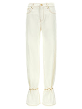 Darkpark Marion White Cotton Straight-Leg Jeans