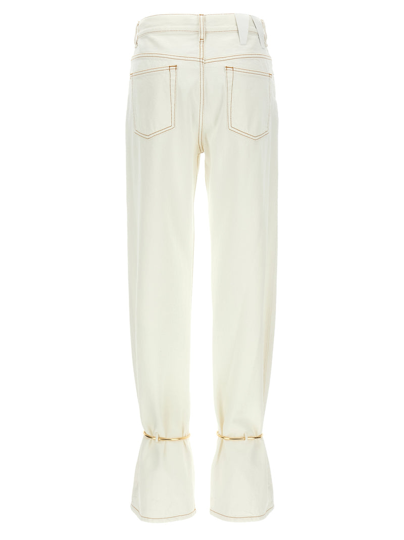 Darkpark Marion White Cotton Straight-Leg Jeans
