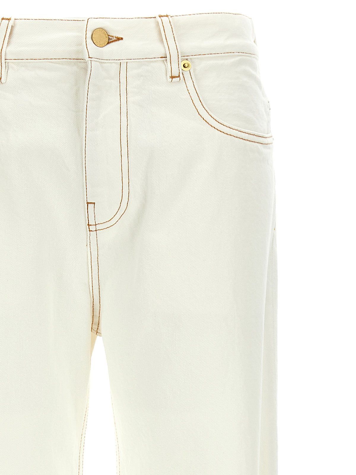 Darkpark Marion White Cotton Straight-Leg Jeans