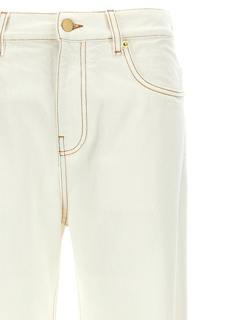 Darkpark Marion White Cotton Straight-Leg Jeans