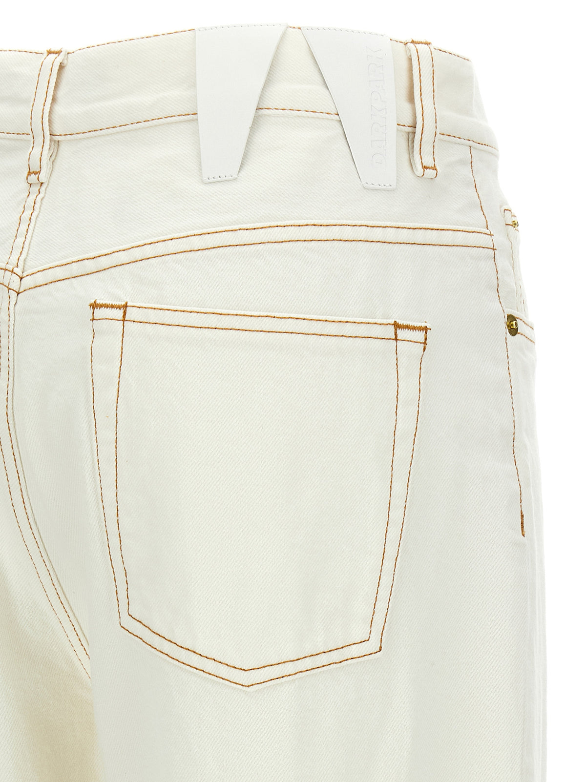 Darkpark Marion White Cotton Straight-Leg Jeans