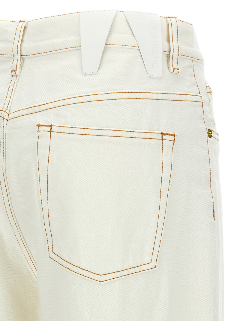 Darkpark Marion White Cotton Straight-Leg Jeans