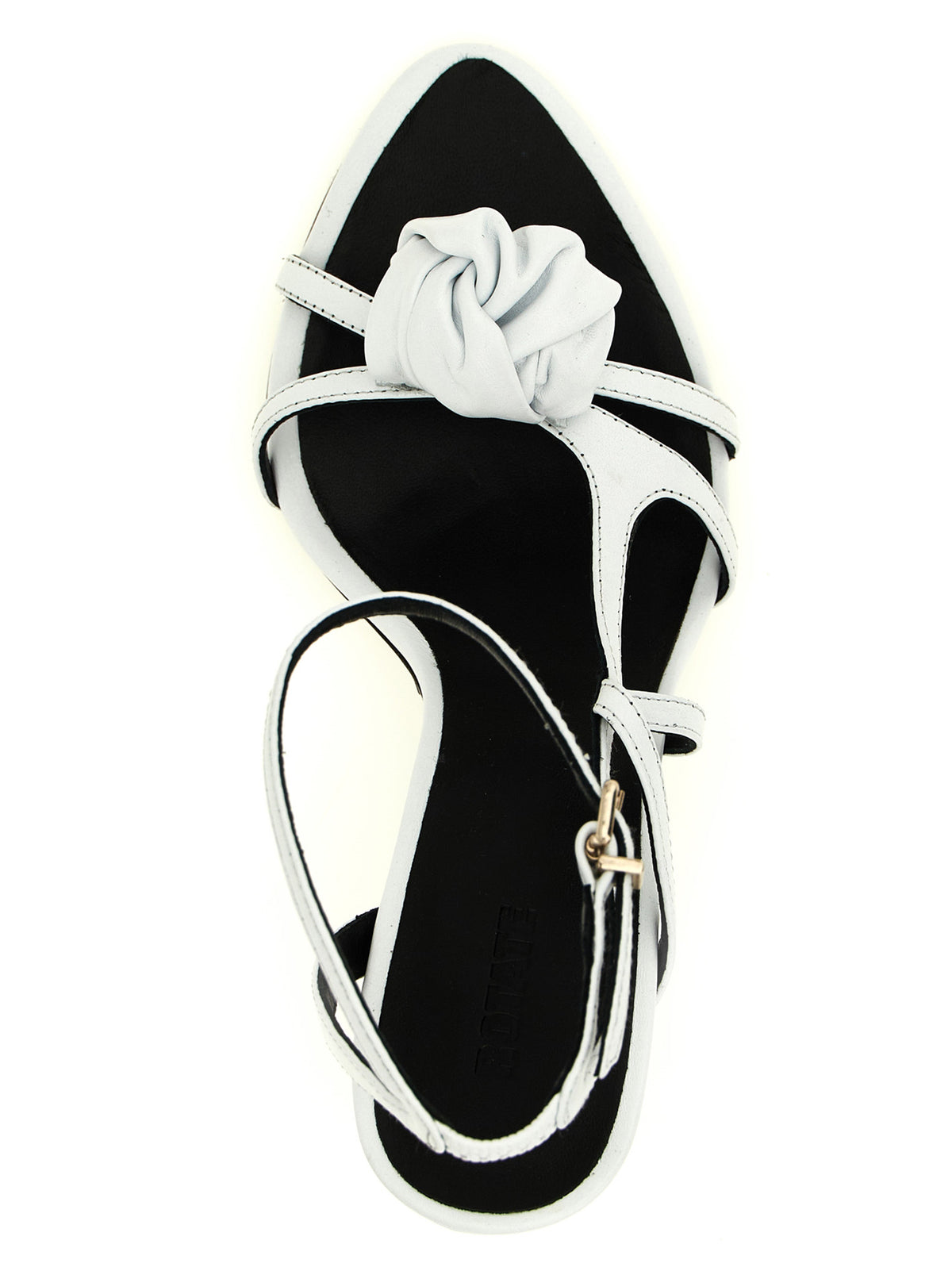 ROTATE BIRGER CHRISTENSEN White Calfskin Stiletto Heel Sandals