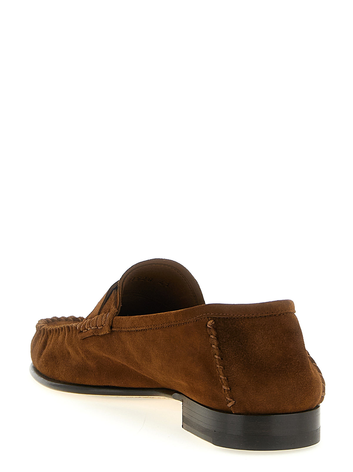 Mocassins à enfiler en daim marron Tom Ford