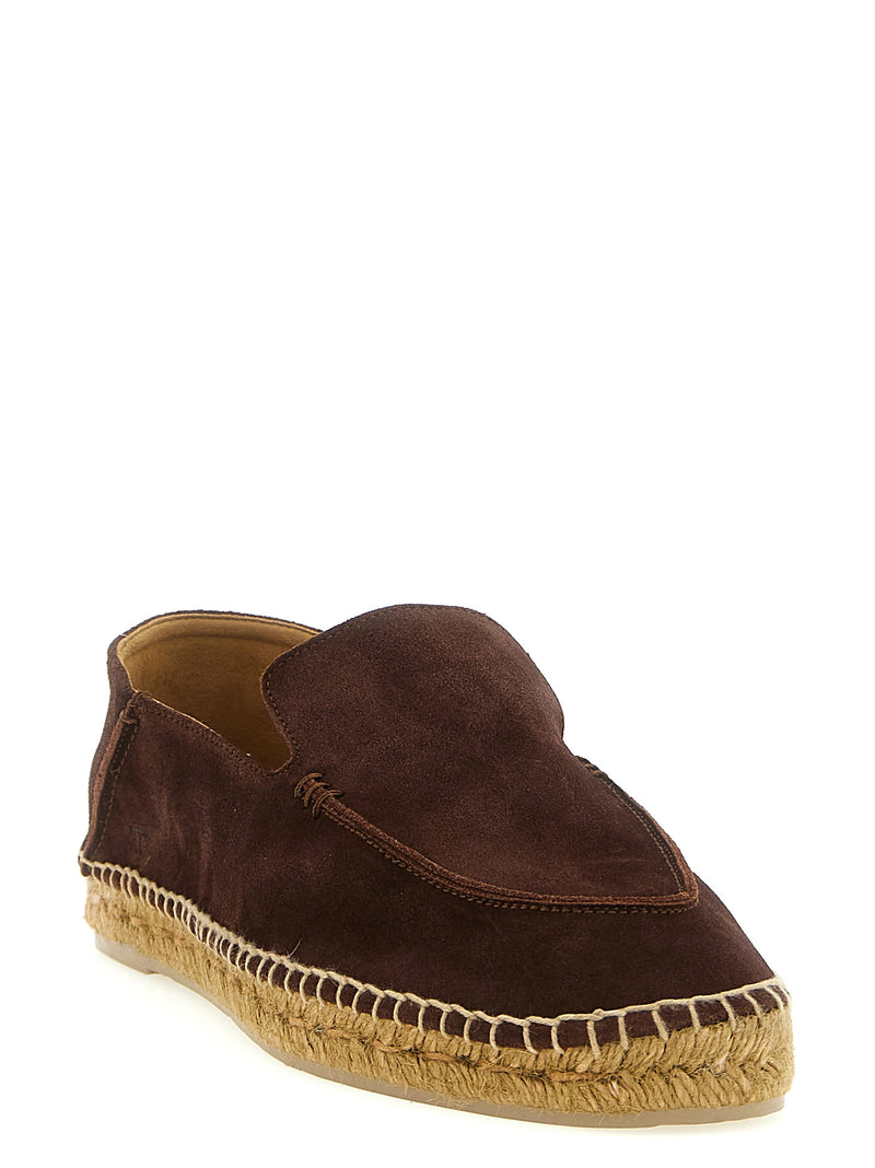 Tom Ford Brown Calfskin Espadrilles - Finn Model