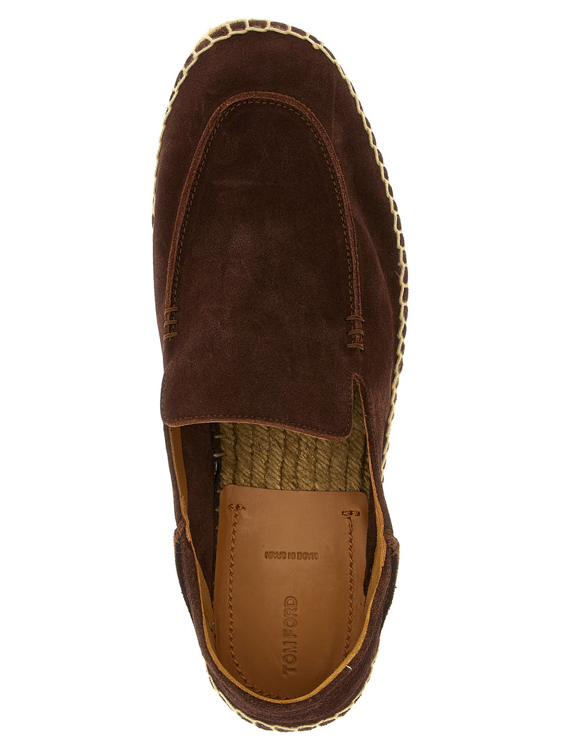 Tom Ford Brown Calfskin Espadrilles - Finn Model
