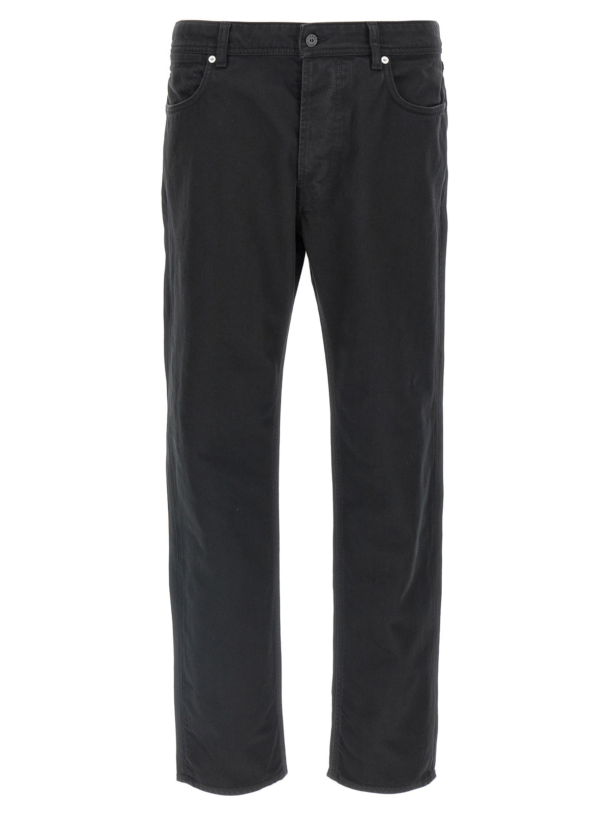 Jean droit en coton noir Stone Island