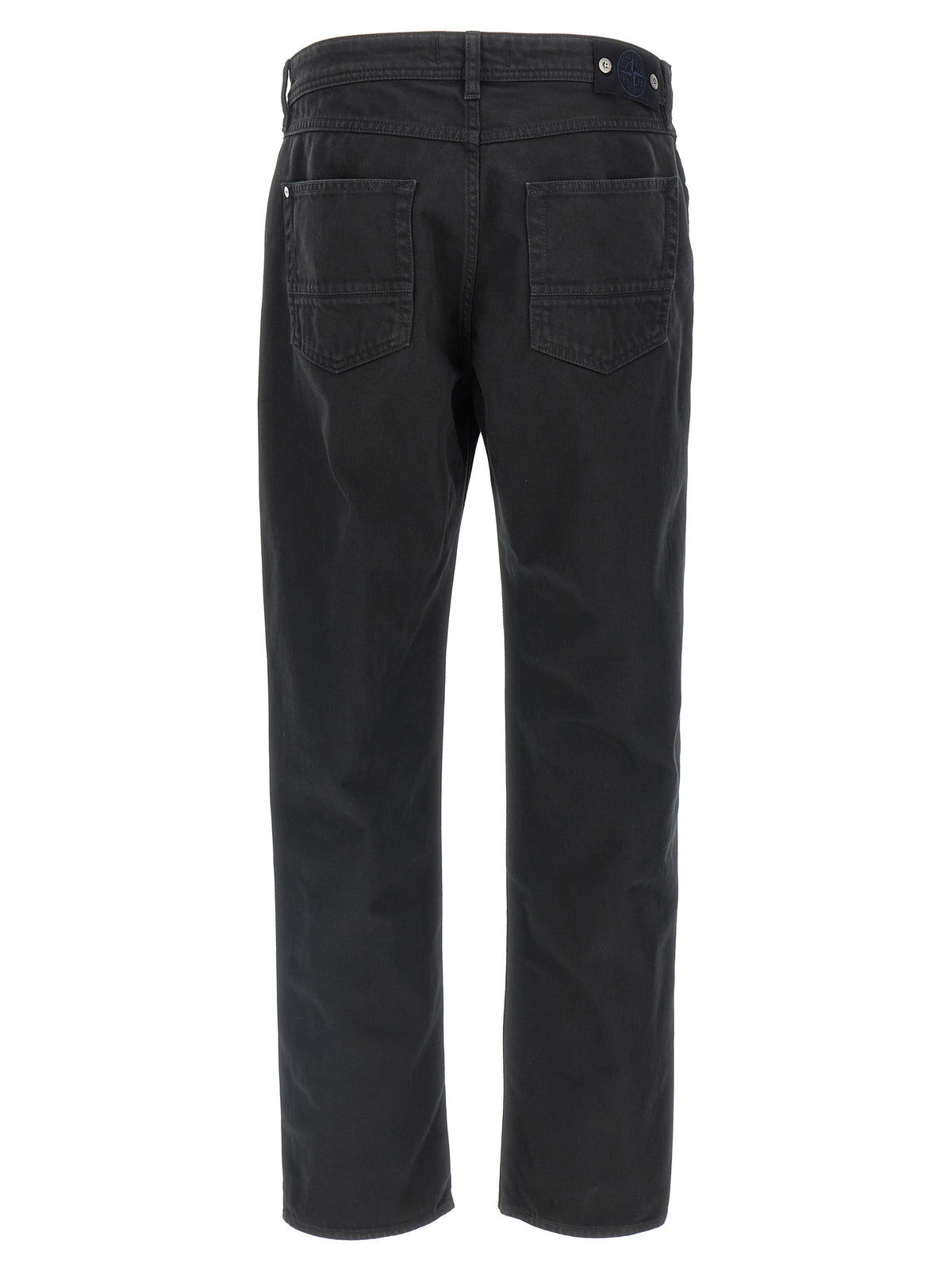 Jean droit en coton noir Stone Island