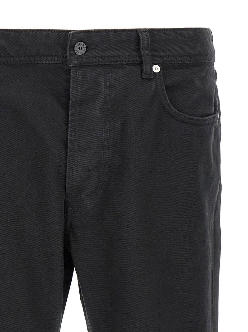 Jean droit en coton noir Stone Island