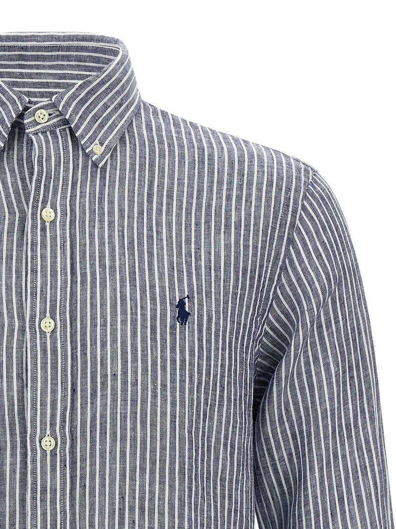 Polo Ralph Lauren Blue Linen Blouse - Stylish & Comfortable