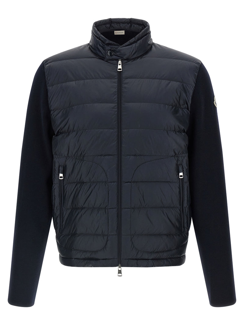 Moncler Blue Polyamide Cardigan - Luxury Comfort for Men