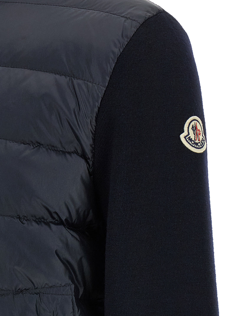 Moncler Blue Polyamide Cardigan - Luxury Comfort for Men