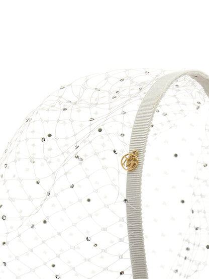 Maison Michel White Polyamide Headband