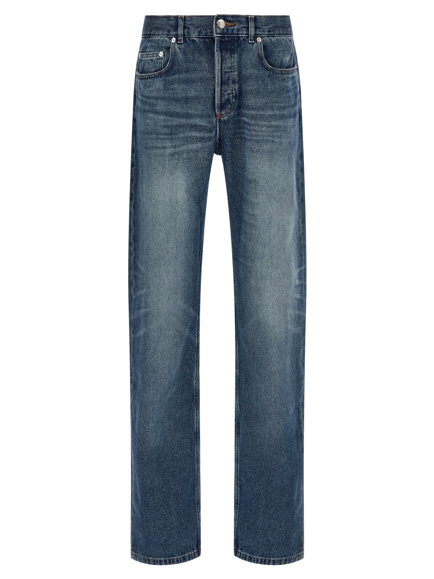 A.P.C. Blue Cotton Straight-Leg Jeans
