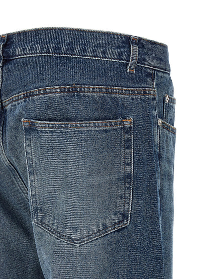 A.P.C. Blue Cotton Straight-Leg Jeans