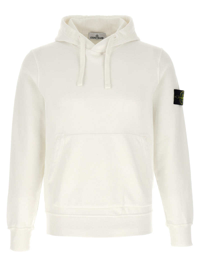 Stone Island White Cotton Sweatshirt STONE ISLAND 6100062