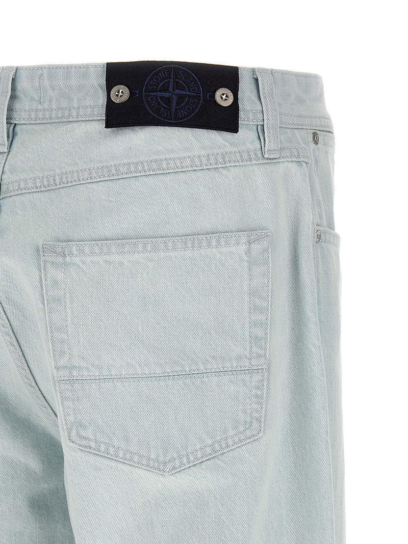 Jean droit en coton bleu Stone Island